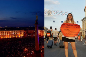 На петербурженок составили протоколы за нарушение антиковидных мер — из-за одиночных пикетов. Во время празднования «Алых парусов»